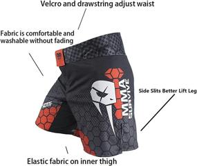 img 2 attached to 🥊 SOTF Training Boxing Shorts for Men - MMA BJJ No Gi Fight Shorts