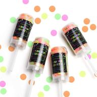 vibrant glow-in-the-dark party decorations: nicrolandee blacklight neon tissue confetti push pop containers - ideal for birthdays, weddings, baby showers, proms & more! логотип