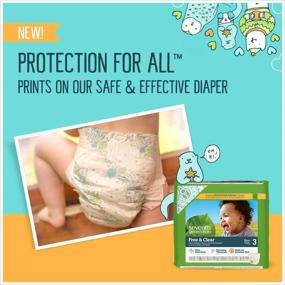 img 2 attached to 👶 Seventh Generation Size 1 Free & Clear Sensitive Skin Baby Diapers - 40 Count