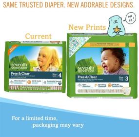 img 3 attached to 👶 Seventh Generation Size 1 Free & Clear Sensitive Skin Baby Diapers - 40 Count