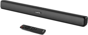 img 4 attached to 📺 TV Soundbars with Subwoofer - Home Audio Surround Sound System for PC Gaming - Wireless Bluetooth 5.0 - AUX/Opt/Coax Connection - Remote Control Wall Mountable