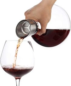 img 3 attached to 🍷 BTaT- Wine Decanter Set: Hand Blown Lead Free Crystal Glass, Aerator & Carafe - Perfect Wine Accessories, Ideal Gift for Wine Lovers!