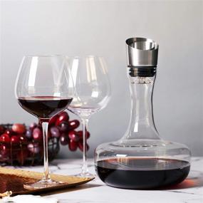 img 1 attached to 🍷 BTaT- Wine Decanter Set: Hand Blown Lead Free Crystal Glass, Aerator & Carafe - Perfect Wine Accessories, Ideal Gift for Wine Lovers!