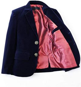 img 1 attached to 👦 Yavakoor Boy Velvet Blazer Suit Jacket for Boys Formal Occasions