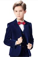 👦 yavakoor boy velvet blazer suit jacket for boys formal occasions logo