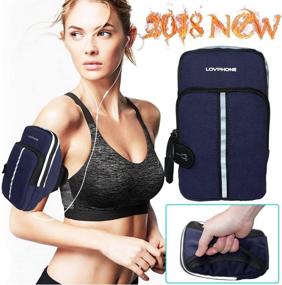 img 4 attached to Stay Active with Lovphone Sport Running Armband: Double Pocket, Sweatproof, Waterproof, Compatible with iPhone 7/6/6s/5/SE/iPod, Galaxy S5/S4/S3 and More!