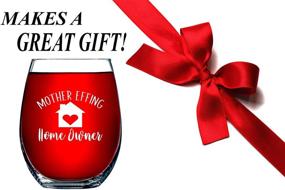 img 1 attached to 🏡 Housewarming Gift - Housewarming Gifts For Women and Men - Funny First Time Home Owner Gift Ideas - Mother Effing Homeowner 15 oz Humorous Stemless Wine Glass by Funny Bone Products