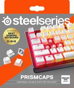 img 2 attached to SteelSeries PRISMCAPS: Прочные клавиши PBT для 🔑 механических клавиатур - Двойной залп сливочного дизайна в белом цвете.