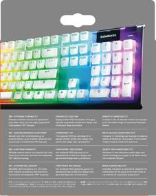 img 1 attached to SteelSeries PRISMCAPS: Прочные клавиши PBT для 🔑 механических клавиатур - Двойной залп сливочного дизайна в белом цвете.