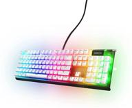 steelseries prismcaps: прочные клавиши pbt для 🔑 механических клавиатур - двойной залп сливочного дизайна в белом цвете. логотип