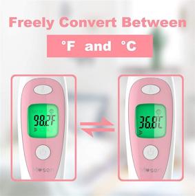 img 1 attached to Mosen Digital Infrared Thermometer for Baby and Adults - Ear and Forehead Thermometer for Fever, 4 Modes - Body, Surface, and Room Temperature Thermometro