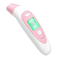 mosen digital infrared thermometer for baby and adults - ear and forehead thermometer for fever, 4 modes - body, surface, and room temperature thermometro logo