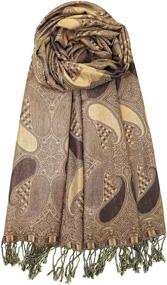 img 4 attached to Achillea Paisley Pashmina Double Layered