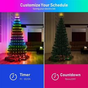 img 1 attached to 🎄 6Ft Prelit Artificial Christmas Tree with Bluetooth APP Remote Control and 314 ICRGB Color Changing Led Lights for Xmas Home Office Party Decor - Multi Modes, Timer, Music Sync, Top Star