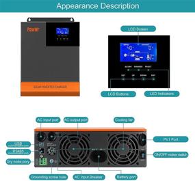 img 3 attached to 🌞 Efficient 3000W Solar Hybrid Inverter: 24V DC to 110V AC, Pure Sine Wave, Off Grid All-in-One Solution with 60amp MPPT Controller - Max 3000W 100V PV Input for 24V Lead Acid/Lithium Batteries