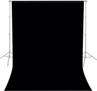 faichee 10x12ft black polyester backdrop: 📸 ideal for photography, video studio, and television logo