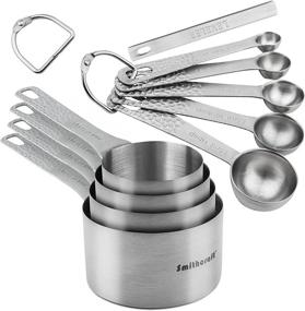 img 4 attached to 🥄 Smithcraft 18/8 Stainless Steel Measuring Cups, Spoons, and Leveler Set - Essential Kitchen Measure Tools for Baking