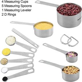 img 3 attached to 🥄 Smithcraft 18/8 Stainless Steel Measuring Cups, Spoons, and Leveler Set - Essential Kitchen Measure Tools for Baking