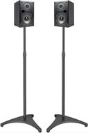 🔊 perlesmith speaker stands: extendable 30-44 inch with cable management - holds 8lbs satellite, bookshelf & bluetooth speakers (polk, jbl, sony & samsung) - 1 pair логотип