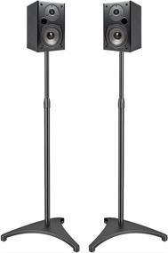 img 4 attached to 🔊 PERLESMITH Speaker Stands: Extendable 30-44 Inch with Cable Management - Holds 8lbs Satellite, Bookshelf & Bluetooth Speakers (Polk, JBL, Sony & Samsung) - 1 Pair