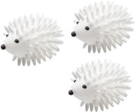 🦔 3-piece set of reusable hedgehog dryer balls – anti-static laundry washing balls, soft porcupine dryer balls for machine drying (white) logo