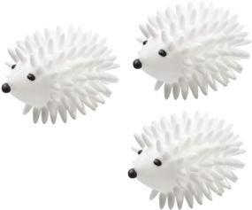 img 4 attached to 🦔 3-Piece Set of Reusable Hedgehog Dryer Balls – Anti-Static Laundry Washing Balls, Soft Porcupine Dryer Balls for Machine Drying (White)