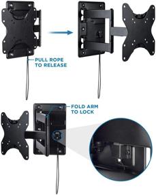 img 2 attached to 🔒 Lockable RV TV Wall Mount with Quick Release, Full Motion Flat Screen Bracket - Mount-It! for Campers, Travel Trailers, RVs, Motorhomes, and Marine Boats | Fits Most 23-43" VESA 100, 200 | 77 Lbs Capacity