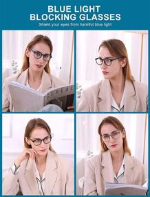 img 3 attached to OKH Unisex Blue Light Blocking Reading Glasses 5-Pack: Reduce Eye Strain and Headaches, Magnification Readers for Men and Women