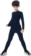 👕 lanbaosi kids' long sleeve compression shirts and pants 2 piece set логотип