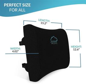 img 2 attached to 💺 Enhance Office Comfort with MODVEL Lumbar Support Pillow - Memory Foam Back Cushion (MV-101)