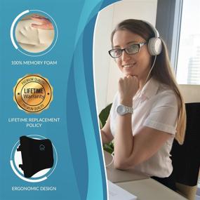 img 1 attached to 💺 Enhance Office Comfort with MODVEL Lumbar Support Pillow - Memory Foam Back Cushion (MV-101)