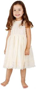 img 4 attached to Ivory Lace Vintage 👧 Flower Girl Dress by Bow Dream