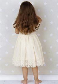 img 2 attached to Ivory Lace Vintage 👧 Flower Girl Dress by Bow Dream