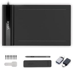 img 4 attached to 🖌️ VEIKK S640 Graphics Drawing Tablet 6x4 Inch Ultra-thin Portable OSU Tablet with 8192 Levels Battery-free Pen for Drawing, Online Classes, E-learning, and Web-conferencing
