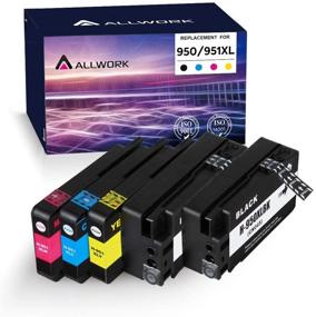 img 4 attached to 🖨️ Allwork 950XL 951XL Compatible Ink Cartridges: High-Yield Replacement for HP 950 XL 951 XL - Works with HP Officejet Pro 8100 8600 Plus 8610 8615 8620 8625 8630 8640 8660 251dw 276dw 5(2KCMY)