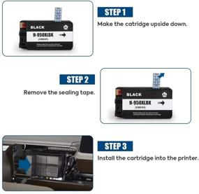img 3 attached to 🖨️ Allwork 950XL 951XL Compatible Ink Cartridges: High-Yield Replacement for HP 950 XL 951 XL - Works with HP Officejet Pro 8100 8600 Plus 8610 8615 8620 8625 8630 8640 8660 251dw 276dw 5(2KCMY)
