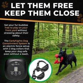 img 3 attached to 🐶 Earlyhights Underground Electric Dog Containment Fence System: 5 Acre Range, 500 Ft In Ground Wire for Small, Medium, or Large Dogs Over 5 lbs - Outdoor Pet Safety Solution