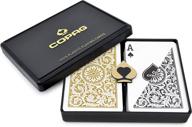 copag bridge-size regular index 1546 playing cards: black gold setup - premium quality for serious card players логотип