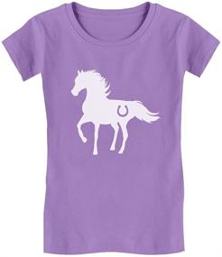 img 4 attached to 🐴 Horse Lover's Delight - Adorable Fitted Kids T-Shirt for Girls Who Love Horses