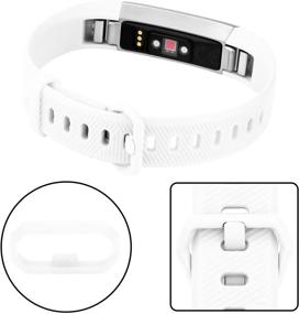 img 1 attached to 📱 Tobfit 4 Pack Fitbit Alta Bands – Soft TPU Replacement Bands in Small Size: Black/Gray/Wine Red/White