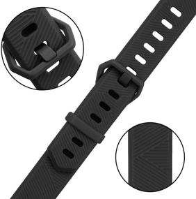 img 2 attached to 📱 Tobfit 4 Pack Fitbit Alta Bands – Soft TPU Replacement Bands in Small Size: Black/Gray/Wine Red/White