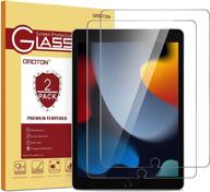 📱 omoton 2-pack ipad 9th generation screen protector - 10.2 inch (2021 released) - tempered glass screen protector with apple pencil compatibility logo