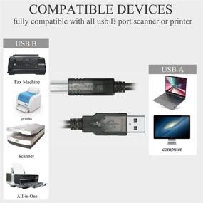 img 1 attached to 🔌 High-quality 50ft USB Printer Cable with Extended Length for Enhanced Connectivity - USB 2.0