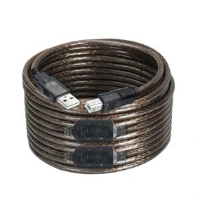 img 4 attached to 🔌 High-quality 50ft USB Printer Cable with Extended Length for Enhanced Connectivity - USB 2.0