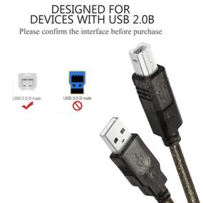 img 2 attached to 🔌 High-quality 50ft USB Printer Cable with Extended Length for Enhanced Connectivity - USB 2.0