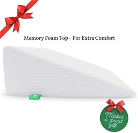 img 3 attached to 💤 Cushy Form Bed Wedge Pillow for Sleeping - Memory Foam Leg Elevation, Post Surgery & Snoring Aid - Washable Cover - 25x24x10 Inch