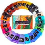 🎨 мика в порошке art pro pigments - набор ярких 27 цветов для глосса, макияжа, изготовления мыла, бомб для ванны, слайма, свечей и других изделий (10 г / 0,35 унц. каждая) логотип