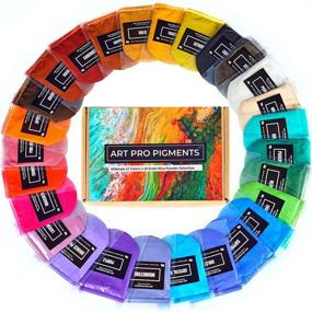 img 4 attached to 🎨 Мика в порошке Art Pro Pigments - набор ярких 27 цветов для глосса, макияжа, изготовления мыла, бомб для ванны, слайма, свечей и других изделий (10 г / 0,35 унц. каждая)