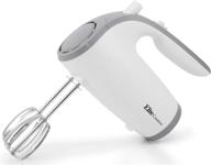 🍳 maxi-matic ehm-003x electric hand mixer – ultra power kitchen appliance, 5-speed, white логотип