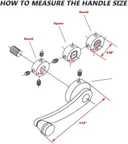 img 1 attached to ALAVENTE Универсальная ручка для стеклоподъемника в автомобиле - Замена боковой ручки из бильетированного алюминия - 1 пара (черный)